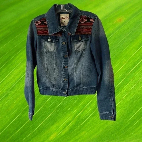 Mudd denim jean jacket size M blue color - Picture 1 of 10